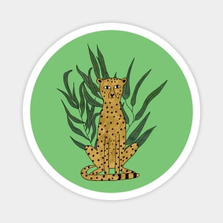 Cheetah with leaves Magnet